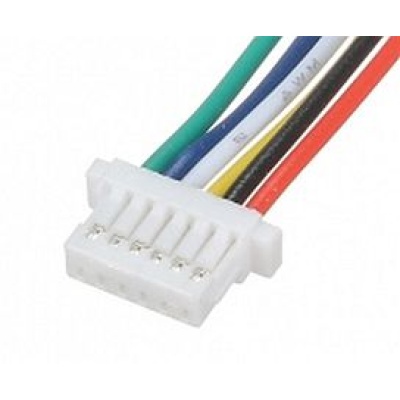 Connector JST-SH 1.0mm pitch 6-pin male met 20cm kabel